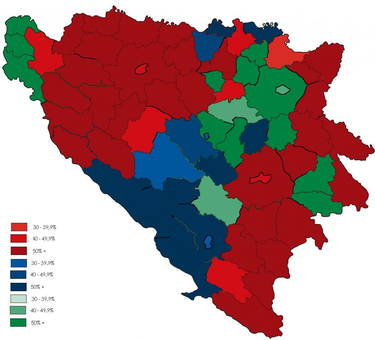 Босна религија мапа