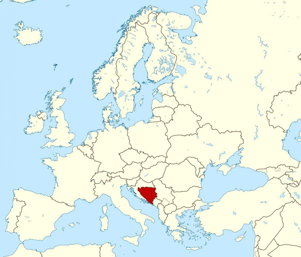 Босна и Херцеговина на мапата на светот