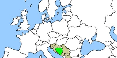 Мапа на локација на Босна 