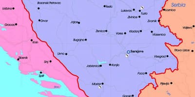 Босна и Херцеговина, политичката карта