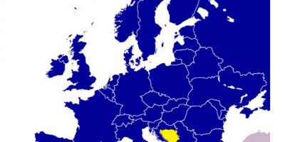Карта на Босна и Херцеговина европа